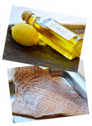 白身魚の昆布締めカルパッチョ材料